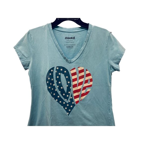 Parisian Urban Ware patriotic blue tee t-shirt cotton - Picture 2 of 6